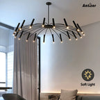 Modern Adjustable Candelabra Chandelier for Living Room