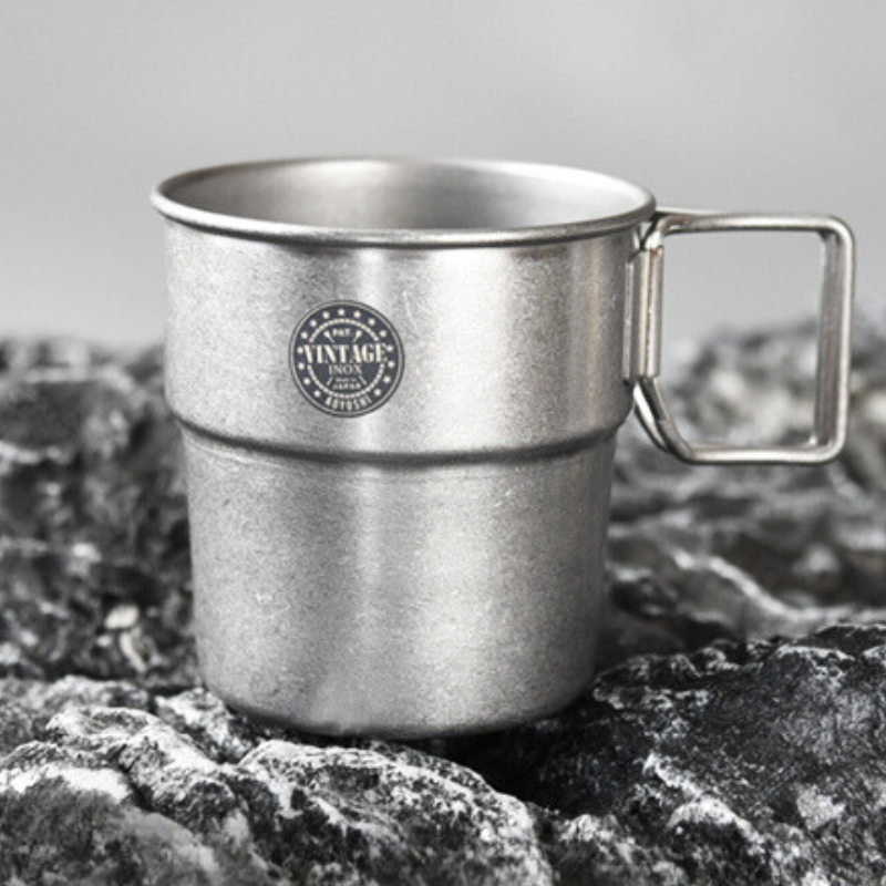 Aoyoshi Stainless Steel Vintage Outdoor Coffee Cup Set