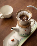 Kasama Ware Hand-Painted Countryside Teapot Set – Multi-Use for Tea & Coffee