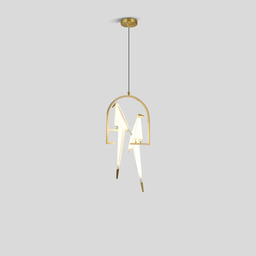 Paper Crane Bird Chandelier for Dining Room