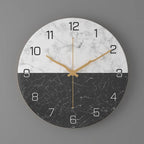 Fashion Marble Texture Metal Wall Clock
