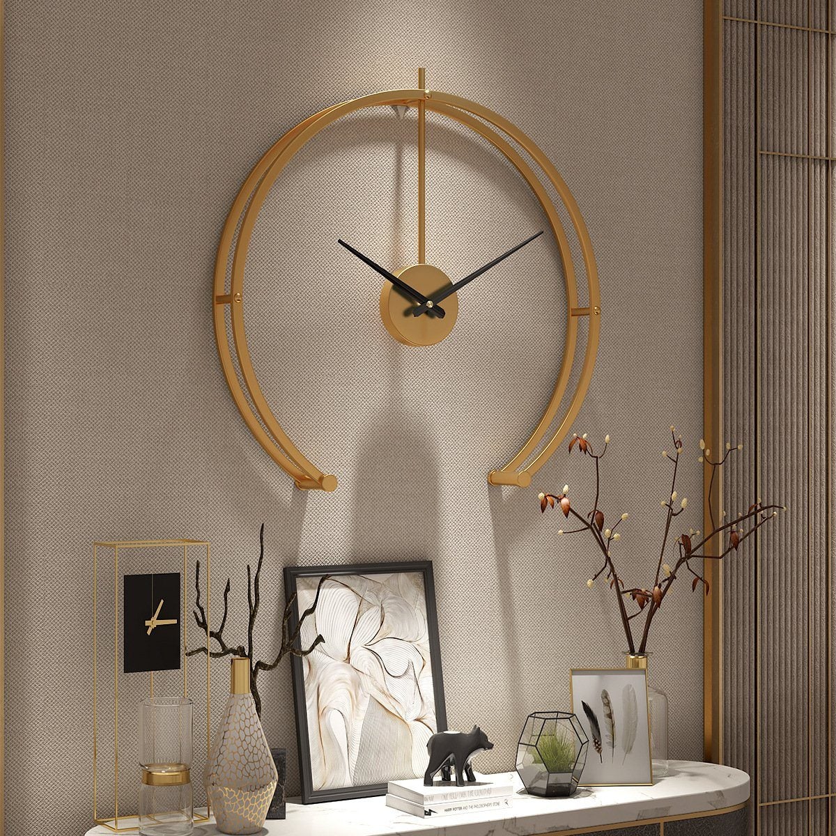 Simple Metal Silent Wall Clock