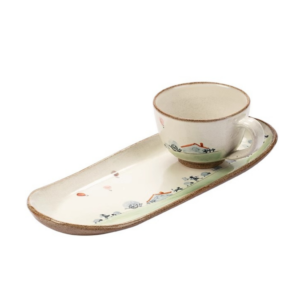 Kasama Ware Hand-Painted Countryside Teapot Set – Multi-Use for Tea & Coffee