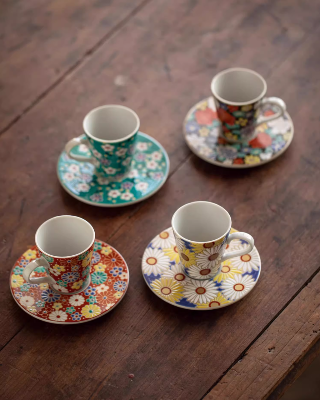 Kutani Ware Imperial Floral Coffee Cup
