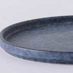 ALANIZ GIN Series Handcrafted Blue Snow Straight-Sided Plate