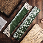 Fukutora Ware Hand-Painted Checkered Long Sushi Plate