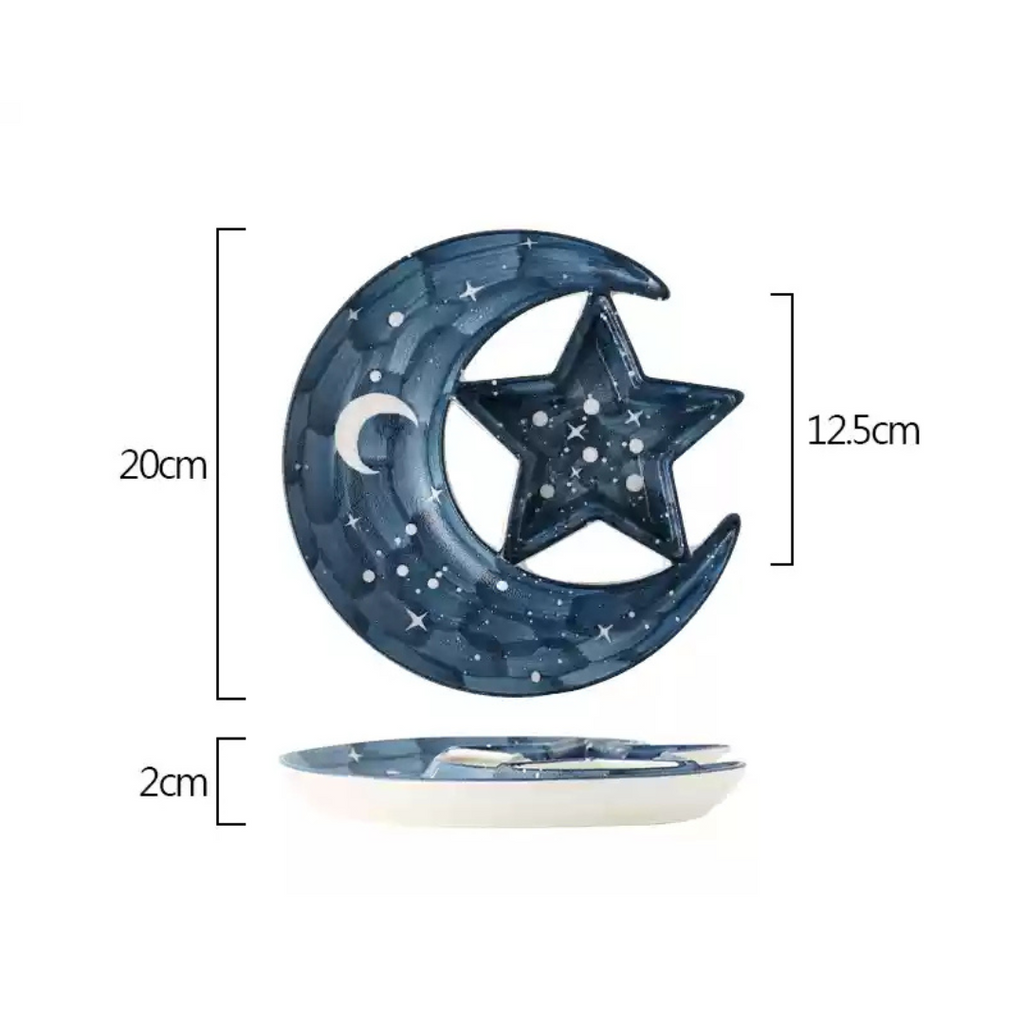 Fukutora Ware Star & Moon Plate