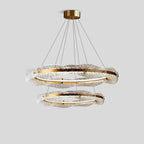 Water Pattern Glass Chandelier for Living Room