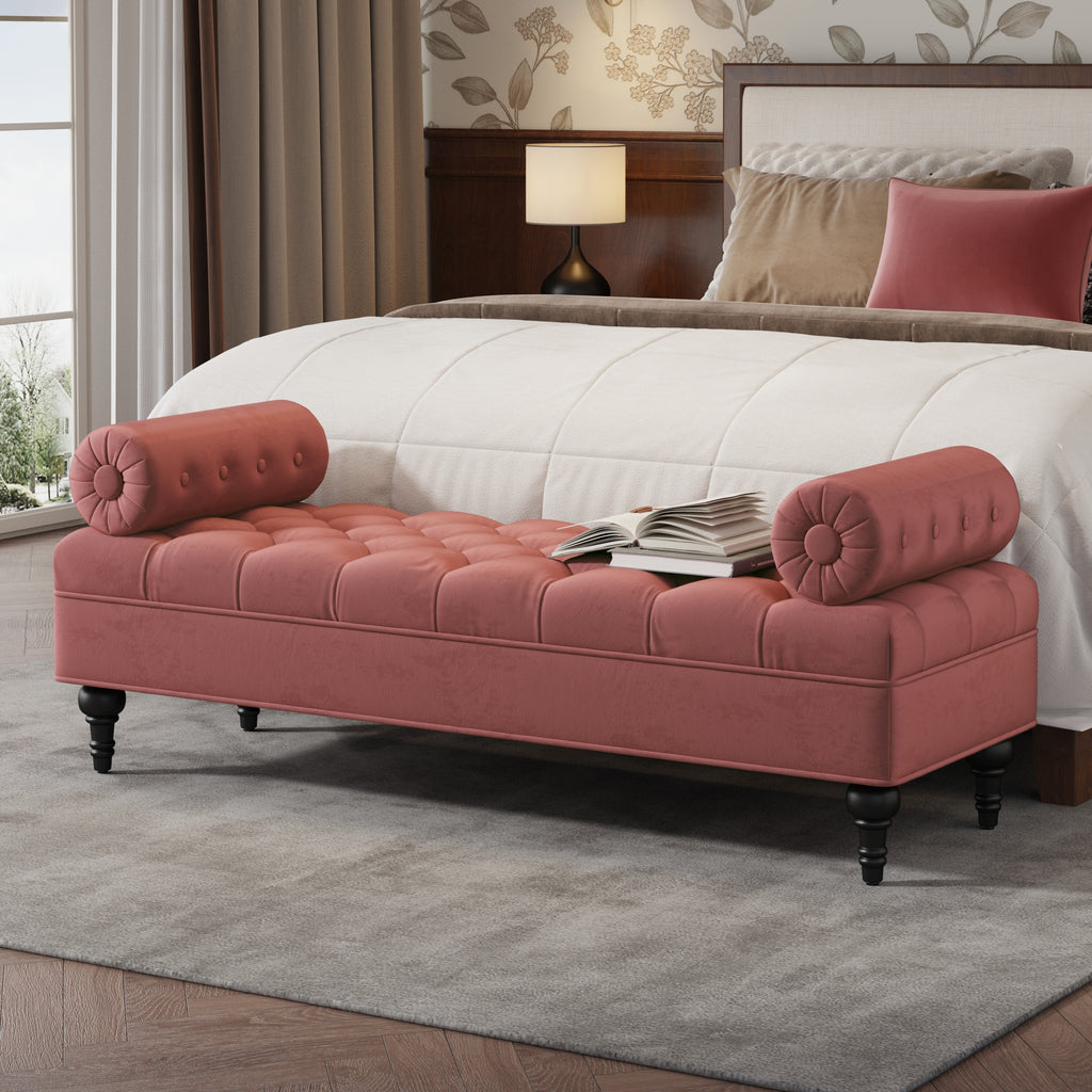 Modern Bedroom Bench in Pink