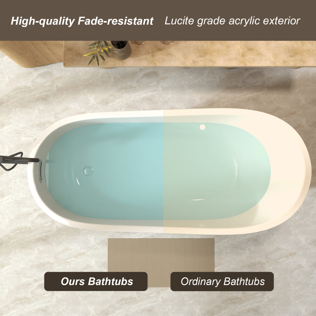 67"Special-shaped Freestanding Slipper Bathtub: Gloss White Finish, Chrome Overflow & Pop-Up Drain, cUPC Certified