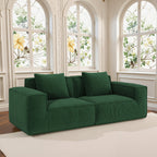 118-inch modular sofa can be converted into an oversized sofa bed Free conversion sofa set flexible configuration, soft corduroy cloud velvet fabric