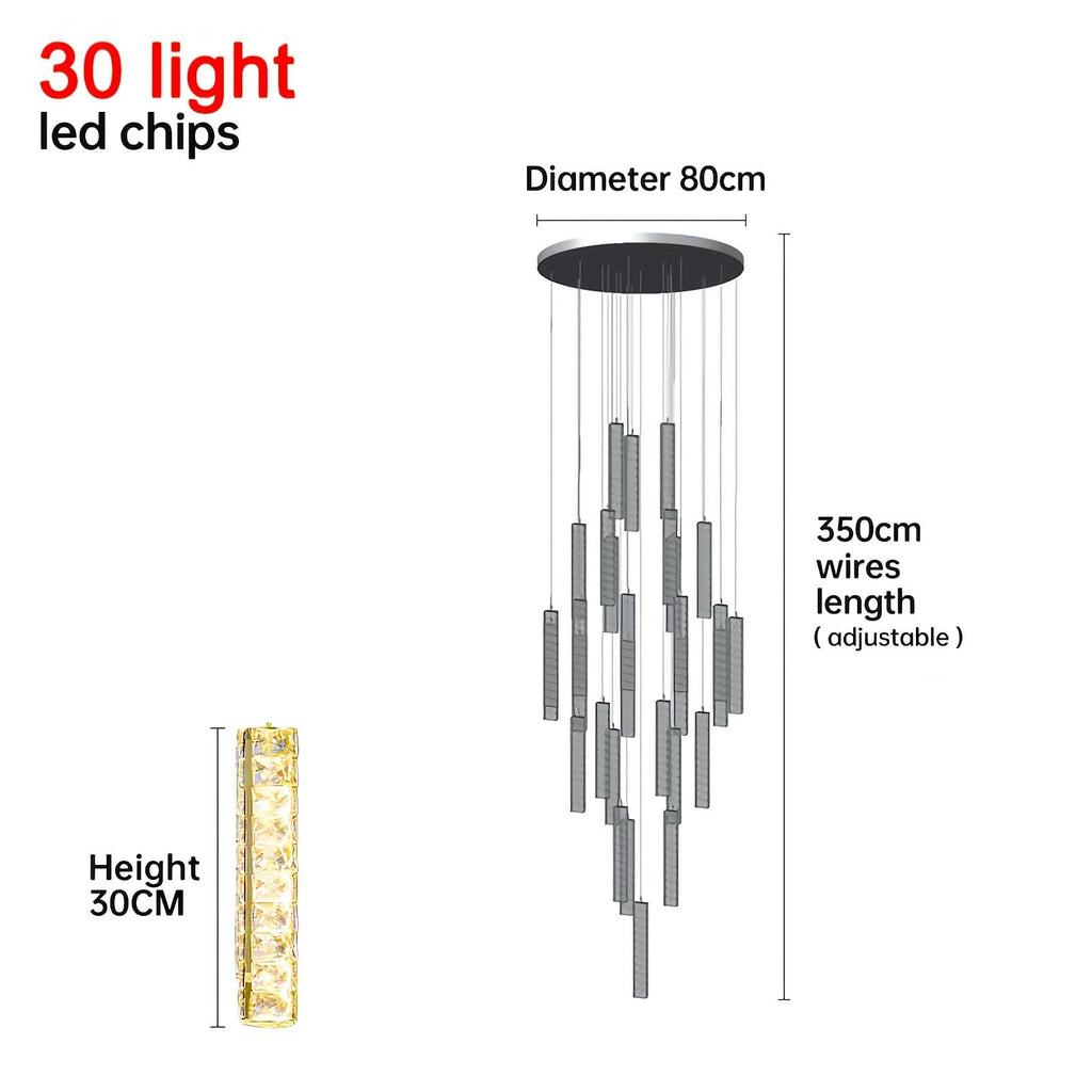 Nordic Crystal LED Chandelier