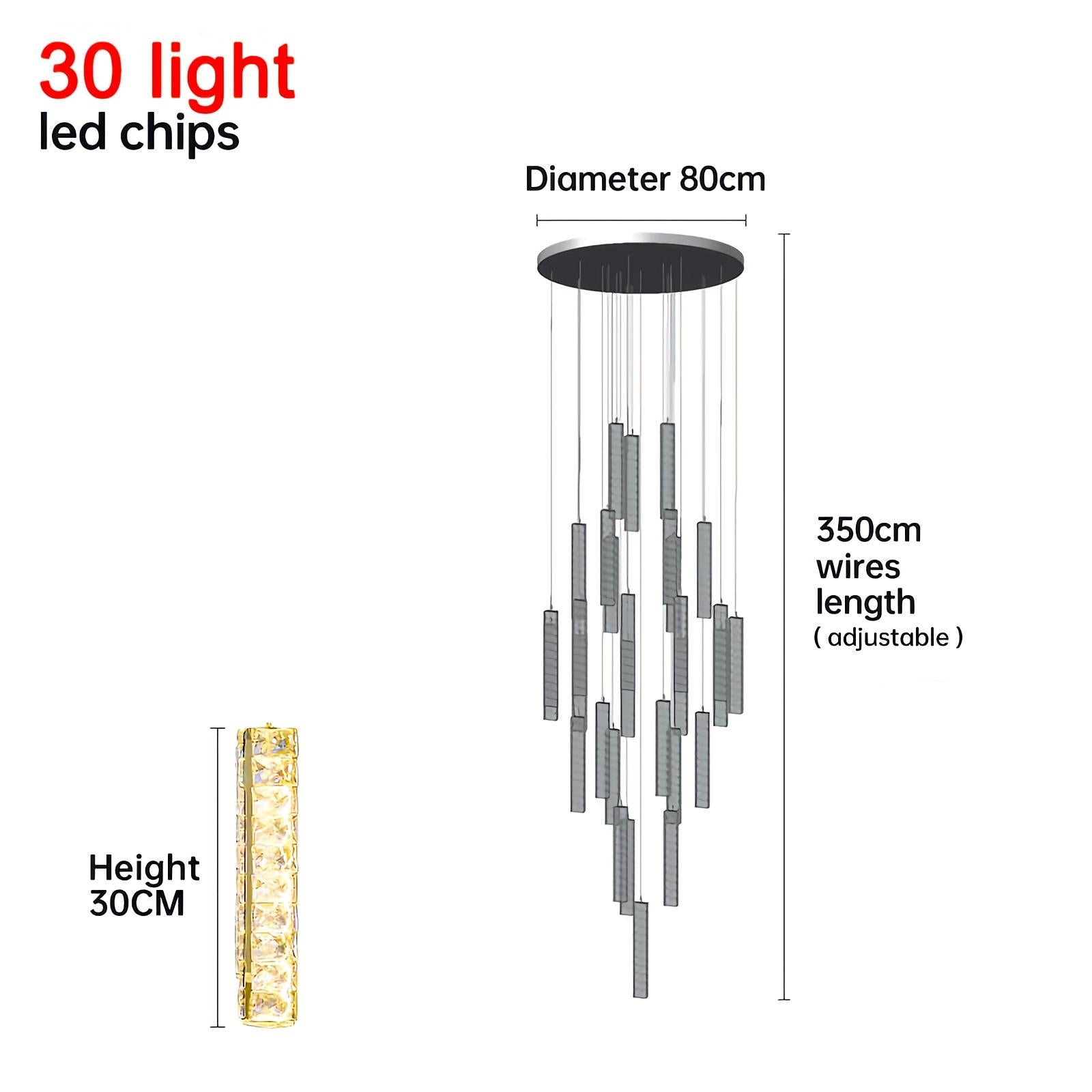 Nordic Crystal LED Chandelier