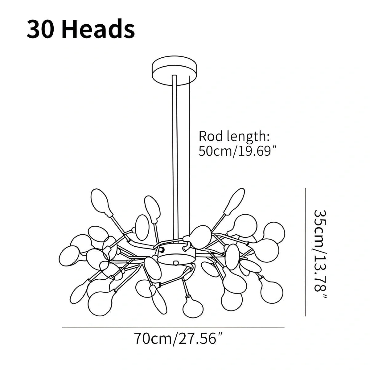 Firefly Sputnik LED Chandelier