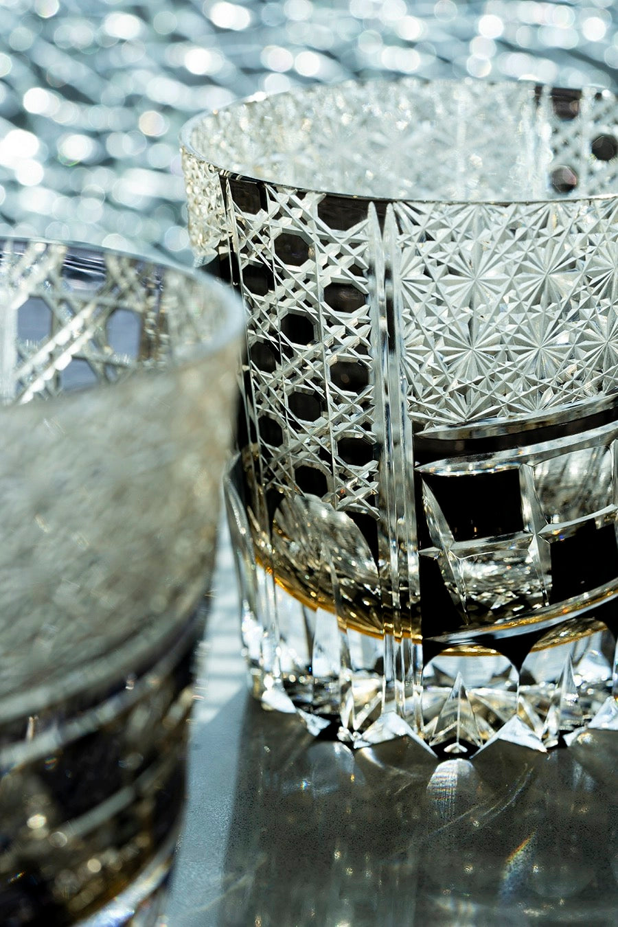 Edo Kiriko Hand-Carved Ryumoku Glass