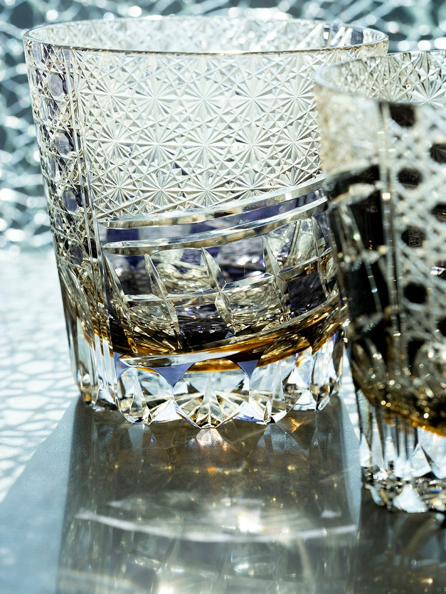 Edo Kiriko Hand-Carved Ryumoku Glass