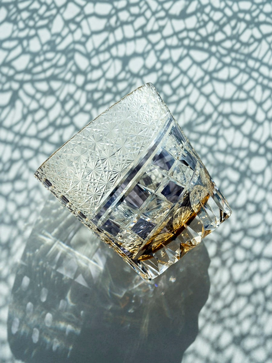 Edo Kiriko Hand-Carved Ryumoku Glass