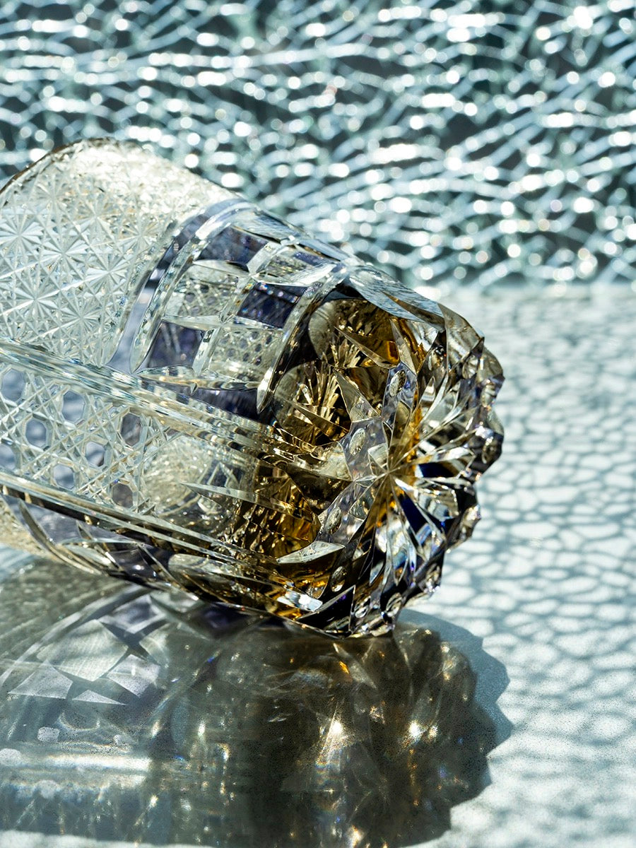 Edo Kiriko Hand-Carved Ryumoku Glass