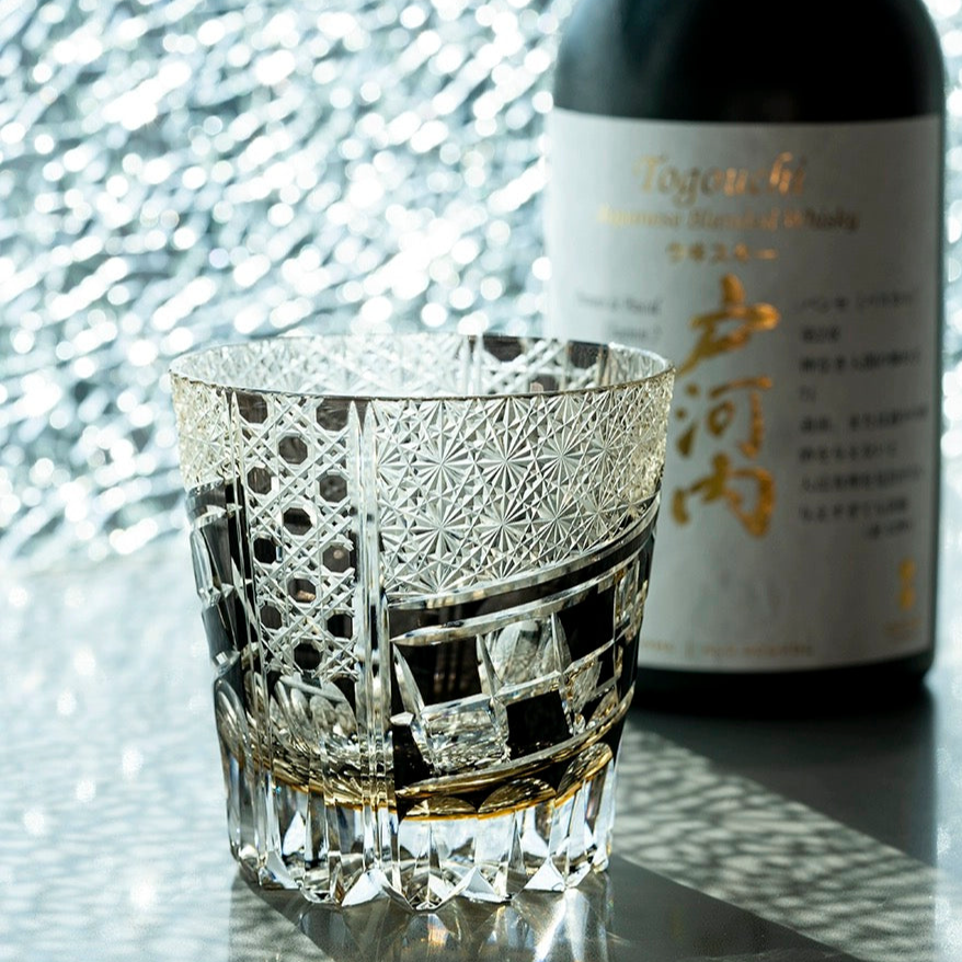 Edo Kiriko Hand-Carved Ryumoku Glass