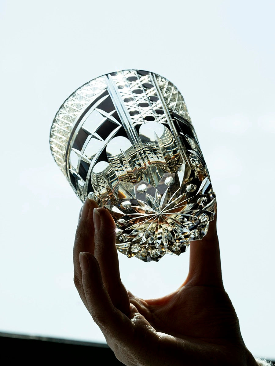 Edo Kiriko Hand-Carved Ryumoku Glass