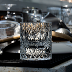 Edo Kiriko Hand-Carved K9 Crystal Star Whiskey Glass