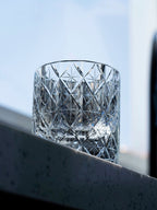 Edo Kiriko Hand-Carved K9 Crystal Star Whiskey Glass