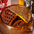 Edo Kiriko Hand-Carved Butterfly Whiskey Glass
