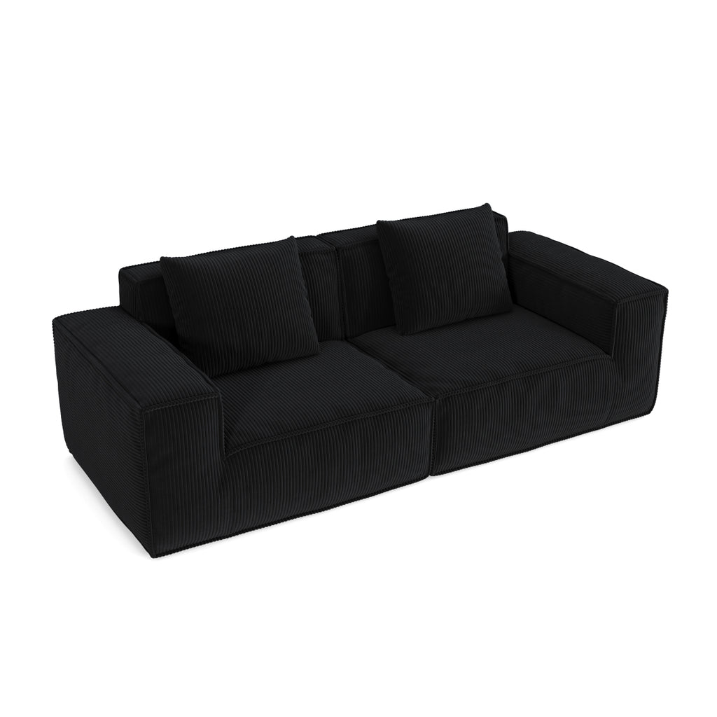 modular sofa can be converted into an oversized sofa bed Free conversion sofa set flexible configuration, soft corduroy cloud velvet fabric two person