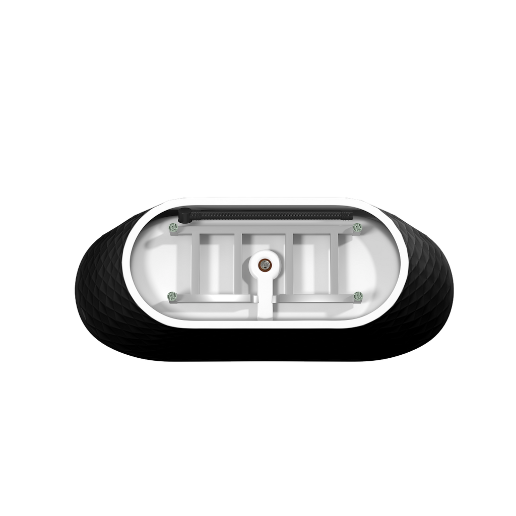 67'' acrylic freestanding bathtub with unique diamond pattern design: spacious oval shape, Black finish, Chrome overflow and pop-up drain CUPC