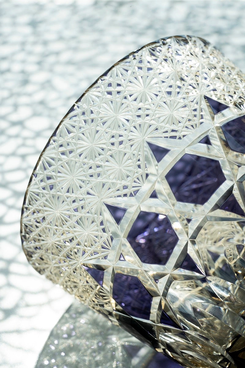 Edo Kiriko Hand-Carved Fluorite Whisky Glass