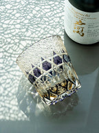 Edo Kiriko Hand-Carved Fluorite Whisky Glass