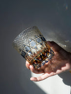 Edo Kiriko Hand-Carved Fluorite Whisky Glass