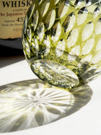 Edo Kiriko Hand-Carved Spider Eye Whisky Glass