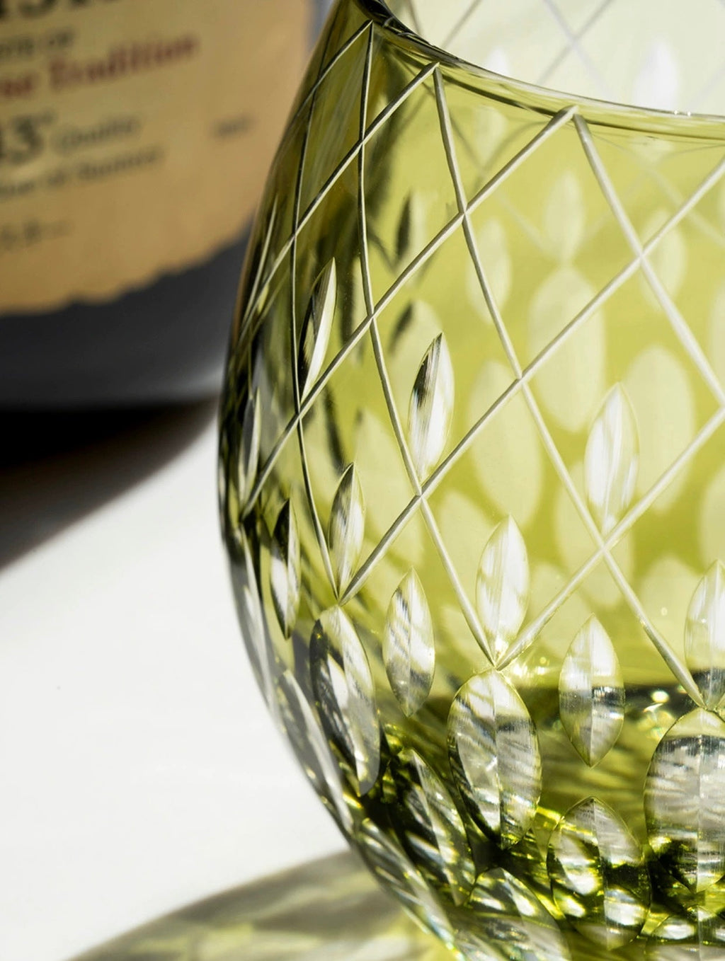 Edo Kiriko Hand-Carved Spider Eye Whisky Glass