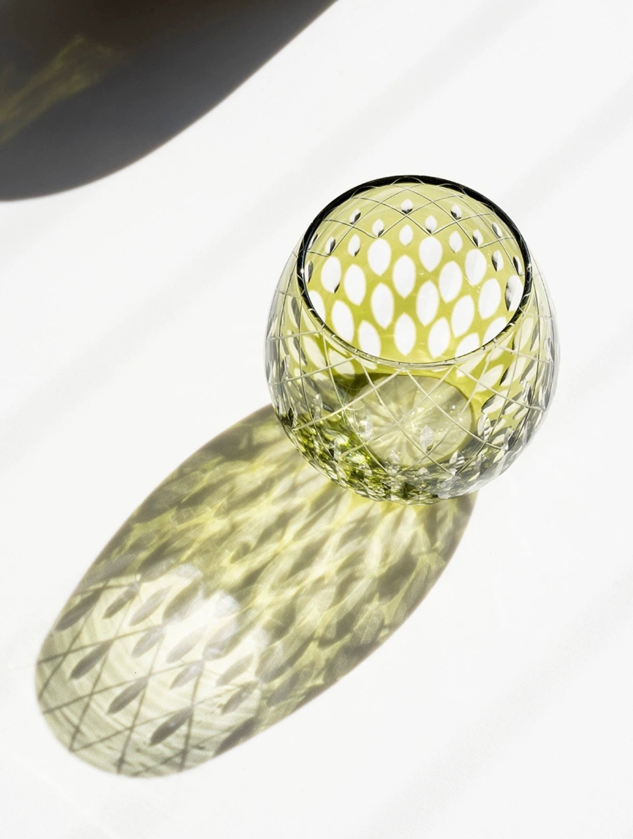 Edo Kiriko Hand-Carved Spider Eye Whisky Glass