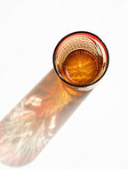 Edo Kiriko Hand-Carved Peacock Pattern Whiskey Glass