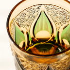 Edo Kiriko Hand-Carved Candle Flame Whiskey Glass