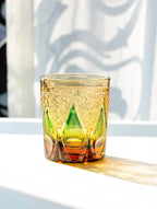 Edo Kiriko Hand-Carved Candle Flame Whiskey Glass