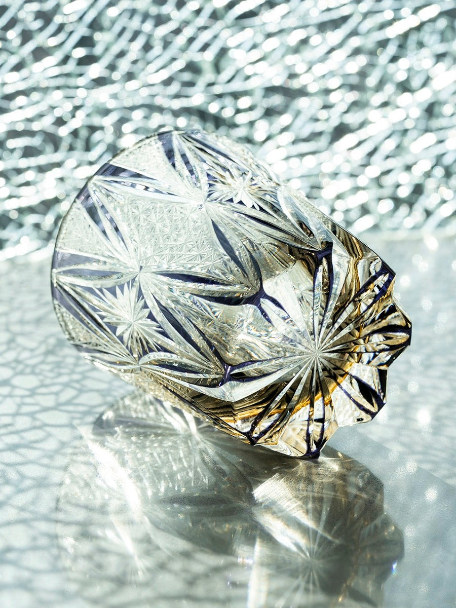 Edo Kiriko Hand-Carved Brocade Whiskey Glass