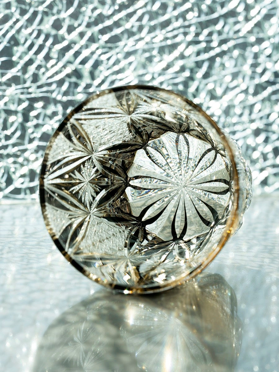 Edo Kiriko Hand-Carved Brocade Whiskey Glass