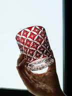 Edo Kiriko Hand-Carved Starlight Whiskey Glass