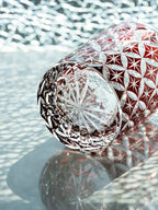 Edo Kiriko Hand-Carved Starlight Whiskey Glass