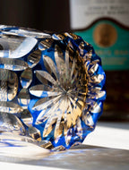 Edo Kiriko Hand-Carved Dawn Tricolor Whiskey Glass