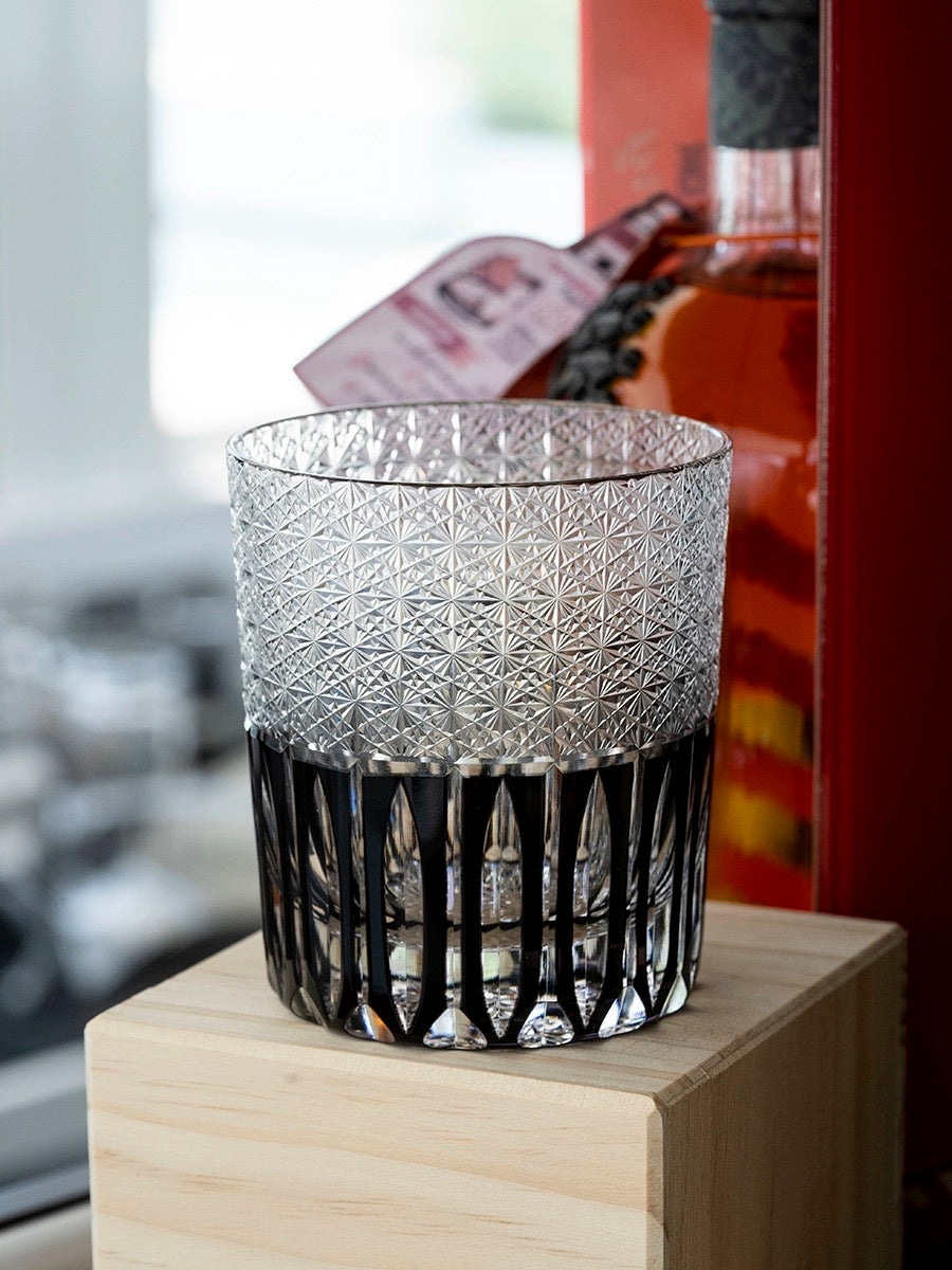 Edo Kiriko Hand-Carved Rainy Night Whiskey Glass
