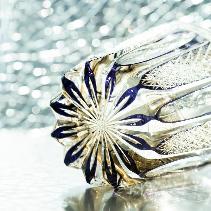 Edo Kiriko Hand-Carved Starlight Banner Whiskey Glass