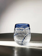 Edo Kiriko Hand-Carved Ripple Whiskey Glass