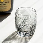 Edo Kiriko Hand-Carved Frost Flower Whiskey Glass