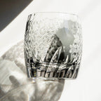 Edo Kiriko Hand-Carved Frost Flower Whiskey Glass