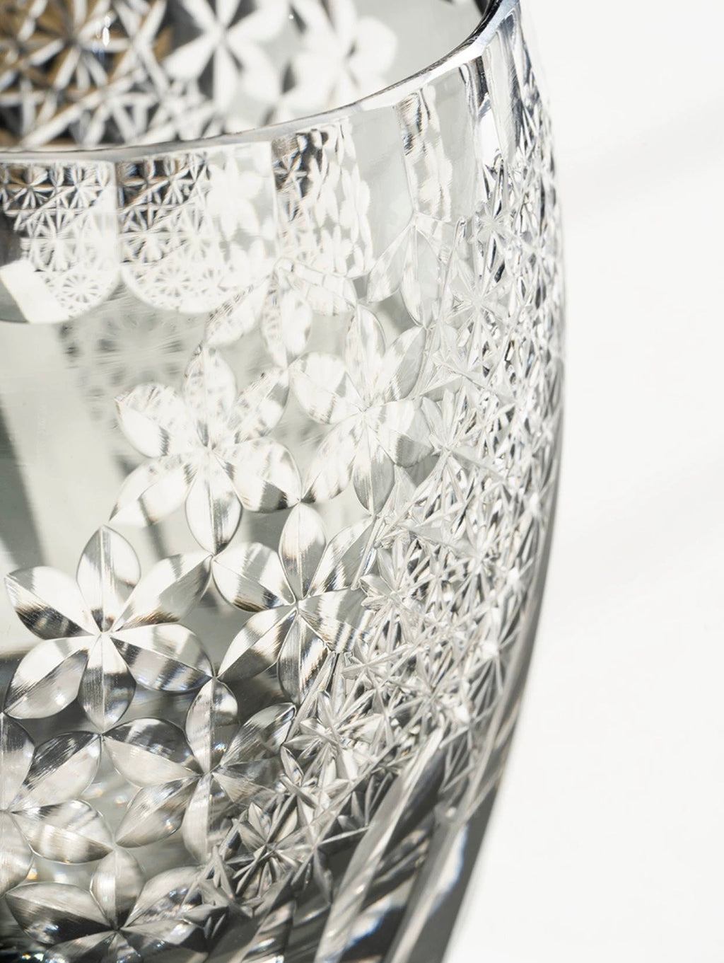 Edo Kiriko Hand-Carved Frost Flower Whiskey Glass