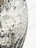 Edo Kiriko Hand-Carved Frost Flower Whiskey Glass